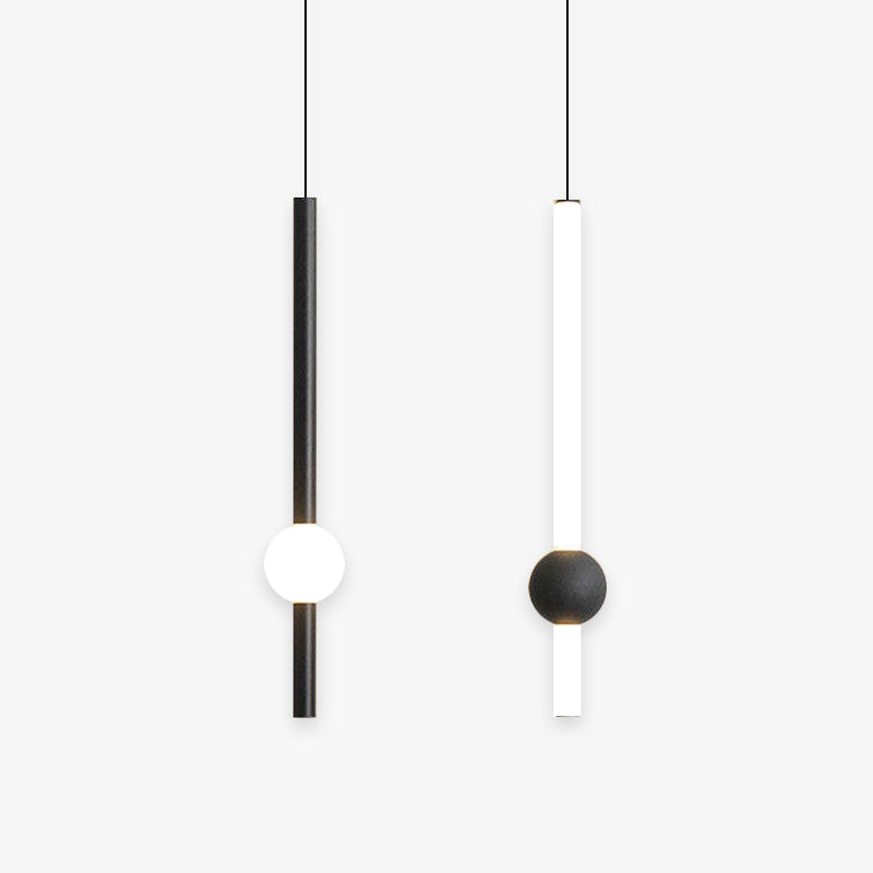 Arisha Minimalist Linear Globe Glass Pendant Light Bedroom