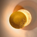 Aria Modern Minimalist Round Moon LED Indoor Wall Lamp Bedroom Living Room