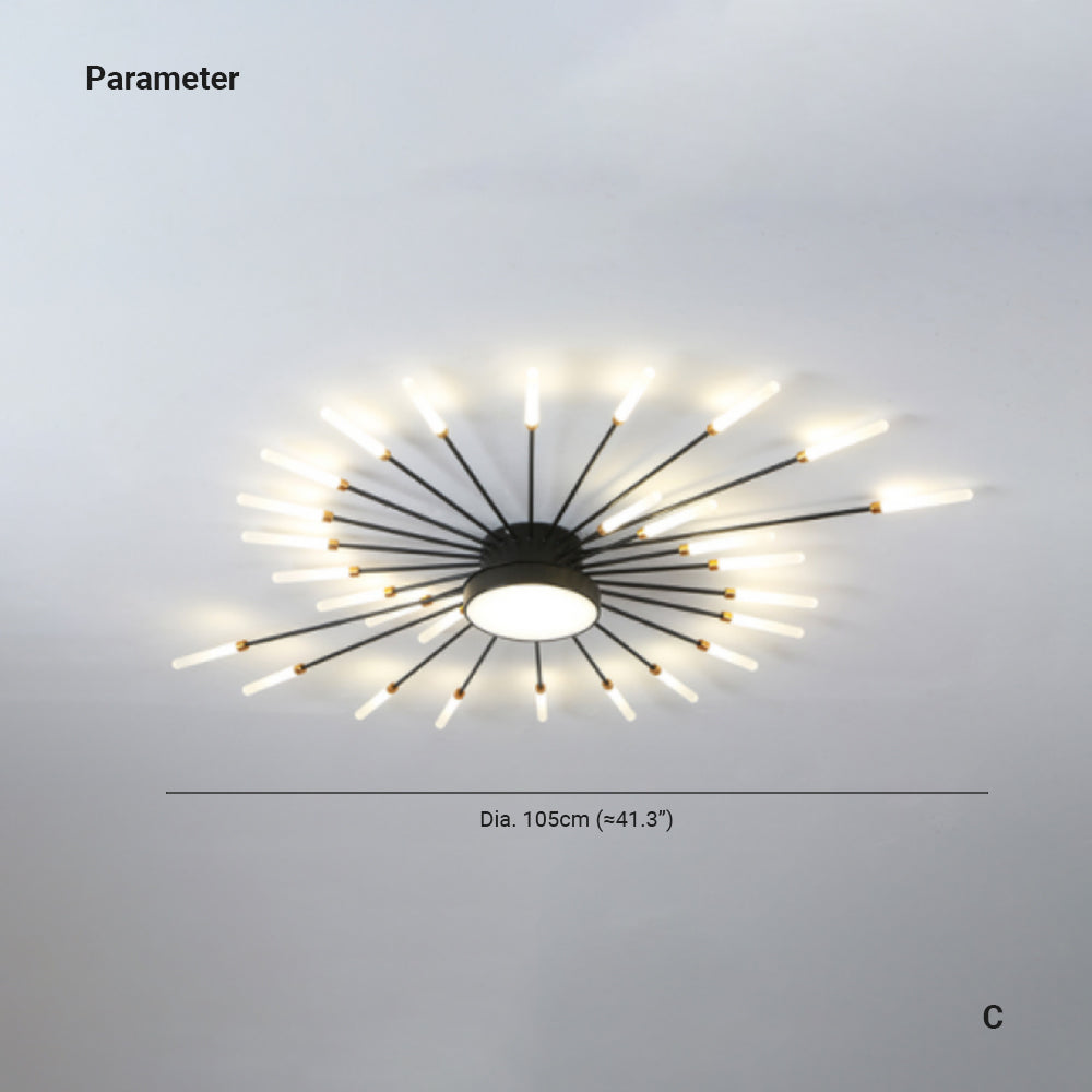 Arisha Modern Home Decoration Fireworks LED Ceiling Light - image 8