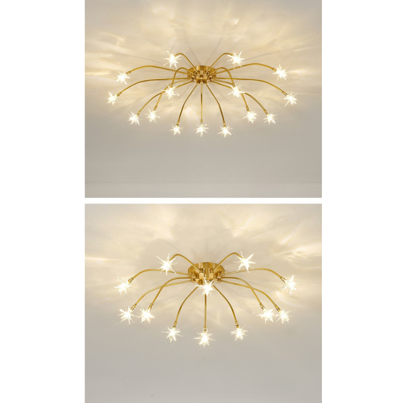 Arisha Art Deco Starry Glass Flush Mount Ceiling Light - image 32