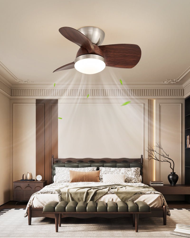 Miroter Modern Metal Frame & Acrylic Shade Ceiling Fan Light