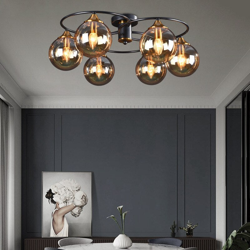 Valentina Nordic Bubble Glass Ceiling Light
