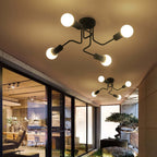 Epoch Modern Minimalist Industrial Flush Mount Ceiling Light