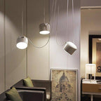 Modern Scandinavian Swag Drum Pendant Light
