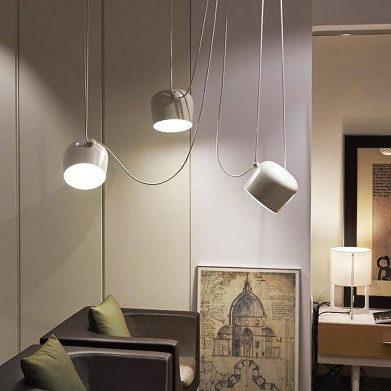Modern Scandinavian Swag Drum Pendant Light
