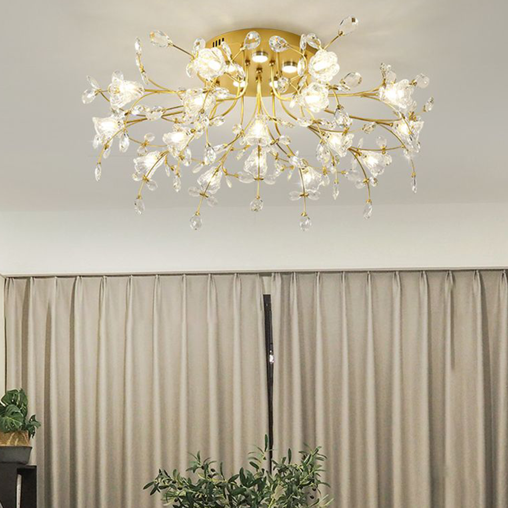 Arisha Art Deco Elegant Flower Flush Mount Ceiling Lights - Letslighting