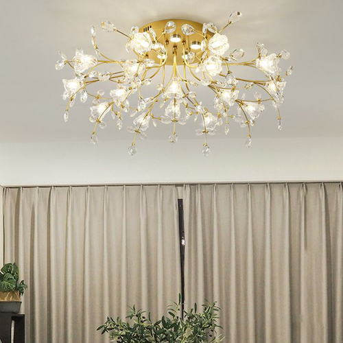 Arisha Art Deco Elegant Flower Flush Mount Ceiling Lights - Letslighting