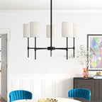 Silva Modern LED Chandelier Fabric Bedroom Living Room