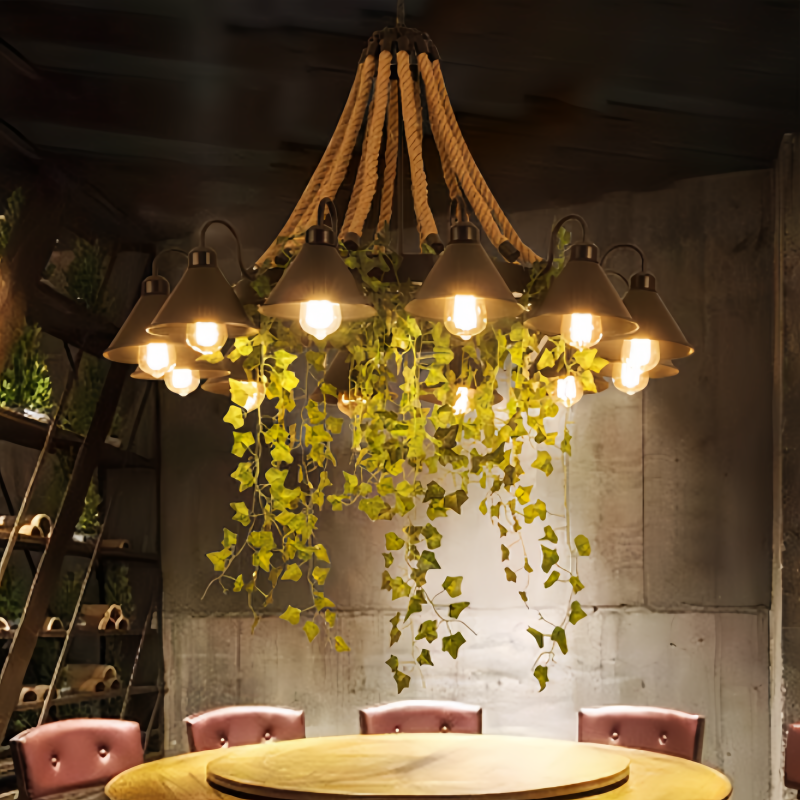 Nest Retro LED Chandelier Restaurant Bar Living Room