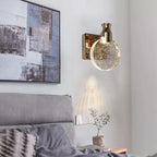 Kristy Modern Round Crystal Vanity Wall Lamp