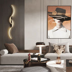 Arisha Modern Linear Wave Bedroom Wall Lamp Living Room
