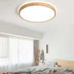 Muto Nordic Acrylic/Wood Flush Mount Ceiling Light Wood