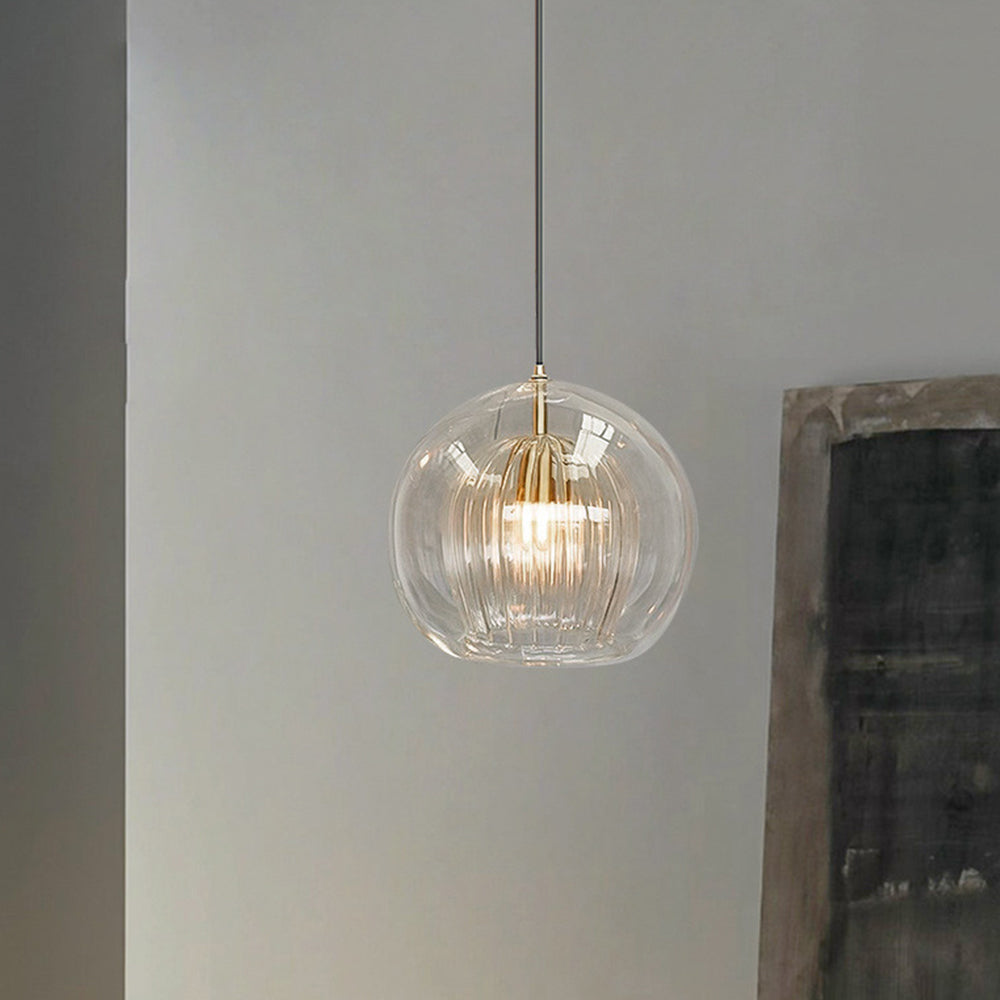 Valentina Nordic Glass Globe Pendant Light Bedroom - Letslighting