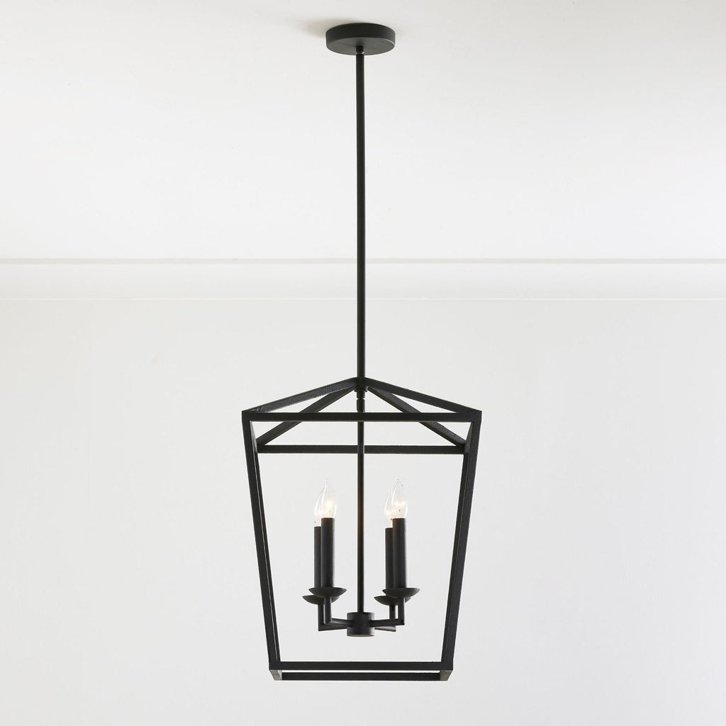 Lodge Lantern Brass Pendant Light