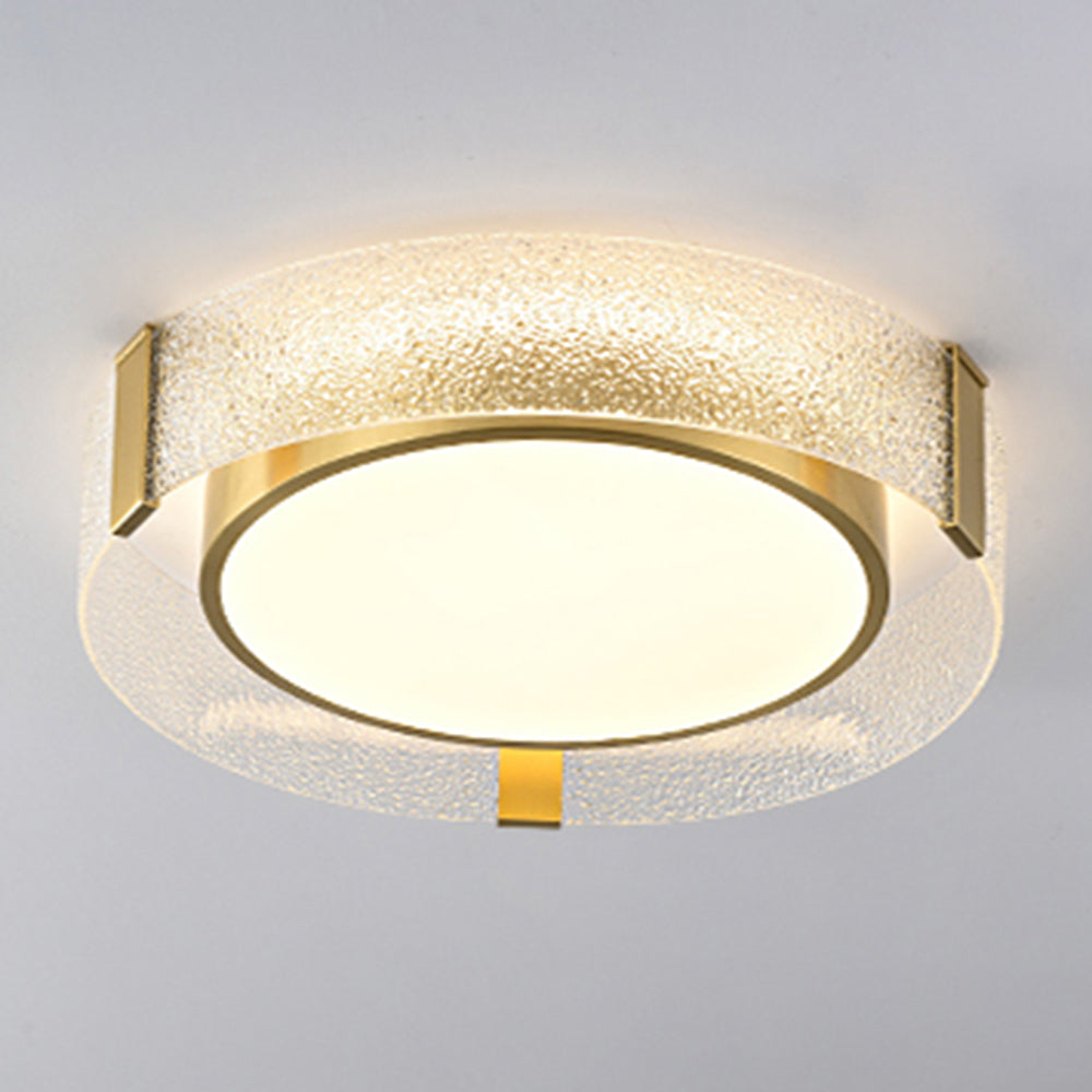 Arisha Modern Round Glass Flush Mount Ceiling Light