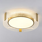 Arisha Modern Round Glass Flush Mount Ceiling Light
