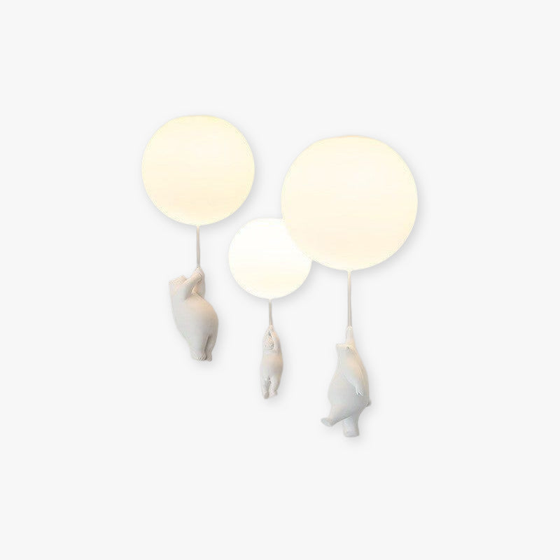 Aria Bear Balloon LED Children Flush Mount Ceiling Light 3 Style