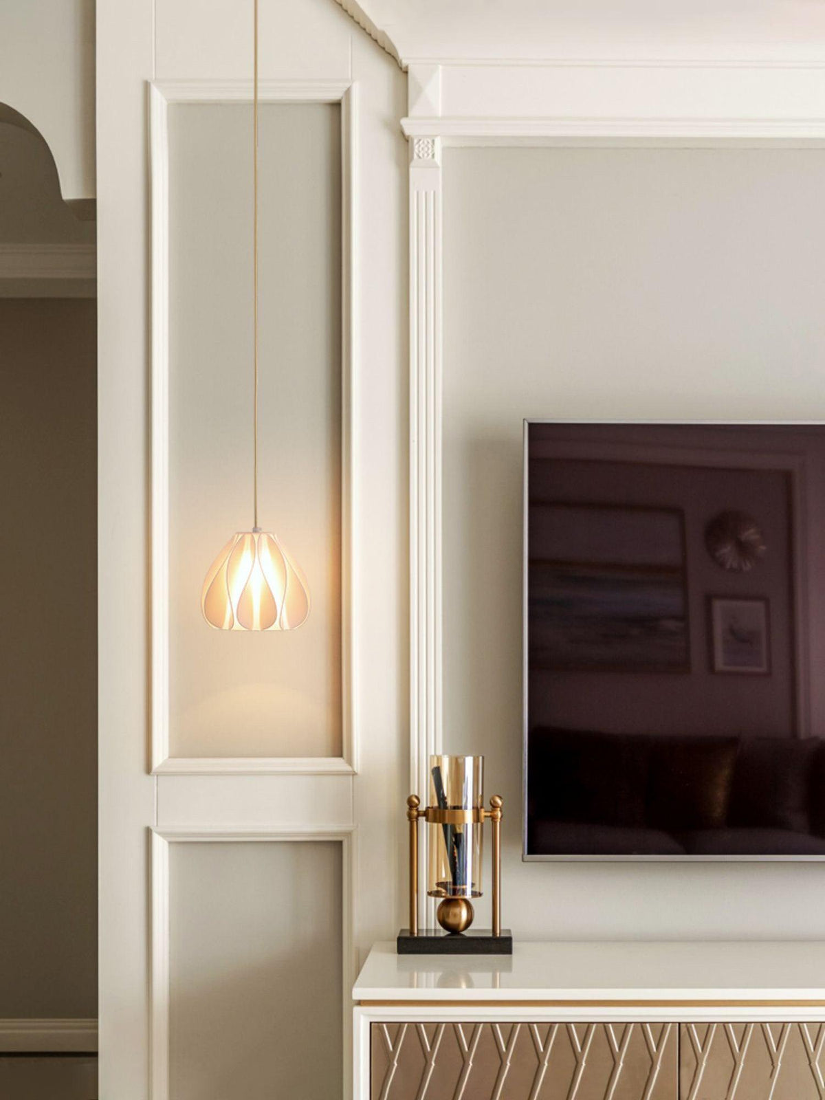 Twirl Printing Art Pendant Light