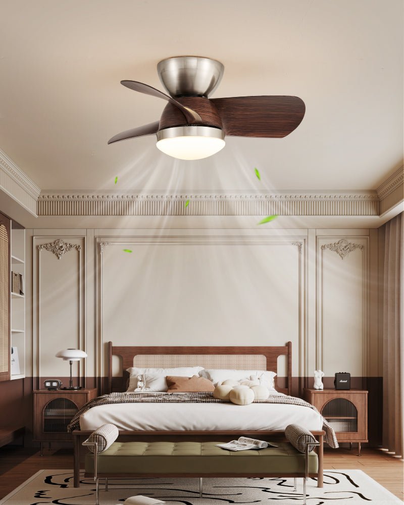 Miroter Modern Metal Frame & Acrylic Shade Ceiling Fan Light