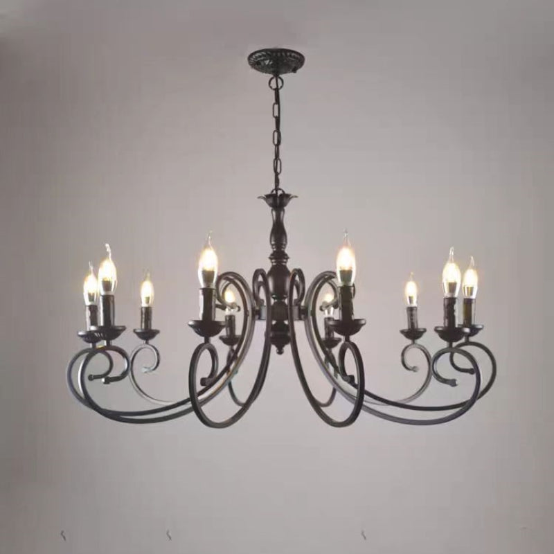 Silva Creative Retro Candle Chandelier Bedroom