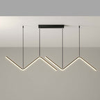 Arisha Modern Wavy Linear Pendant Light Double