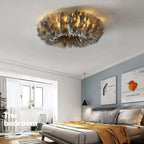 O'Moore Feather Ceiling Light, Modern, Bedroom, 4 Color