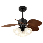 Rosalyn Vintage Wood Ceiling Fan Light