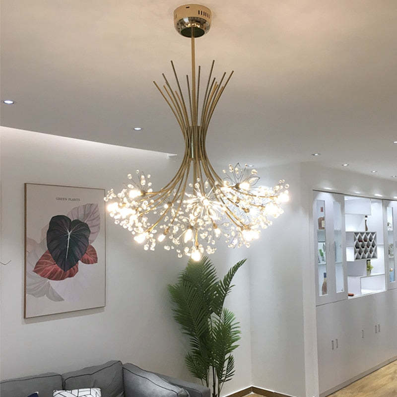 Arisha Modern Art Deco Crystal Sputnik Chandelier
