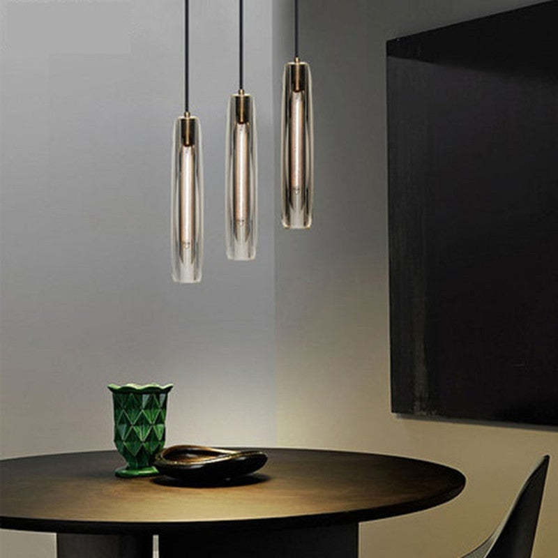 Arisha Brass Designer LED Glass Pendant Lamp - image 13