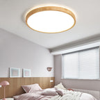 Muto Nordic Acrylic/Wood Flush Mount Ceiling Light Wood