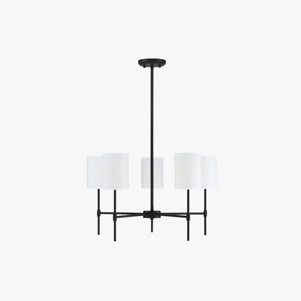 Silva Modern LED Chandelier Fabric Bedroom Living Room