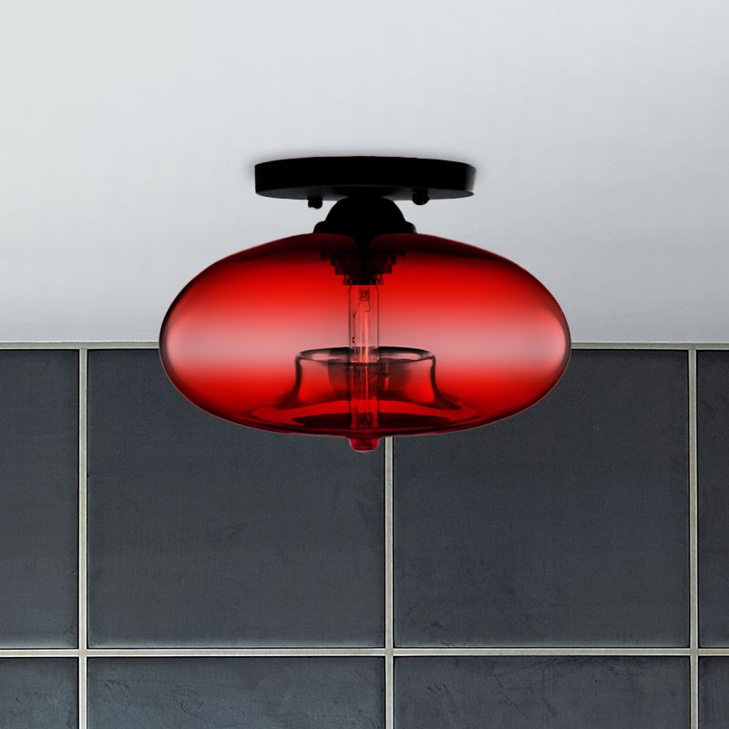 Arisha Industrial Art Deco Globe Flush Mount Ceiling Light Living Room - Letslighting