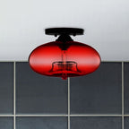 Arisha Industrial Art Deco Globe Flush Mount Ceiling Light Living Room - Letslighting
