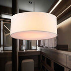 Ritta Modern Fabric Drum Pendant Light Fabric Farmhouse