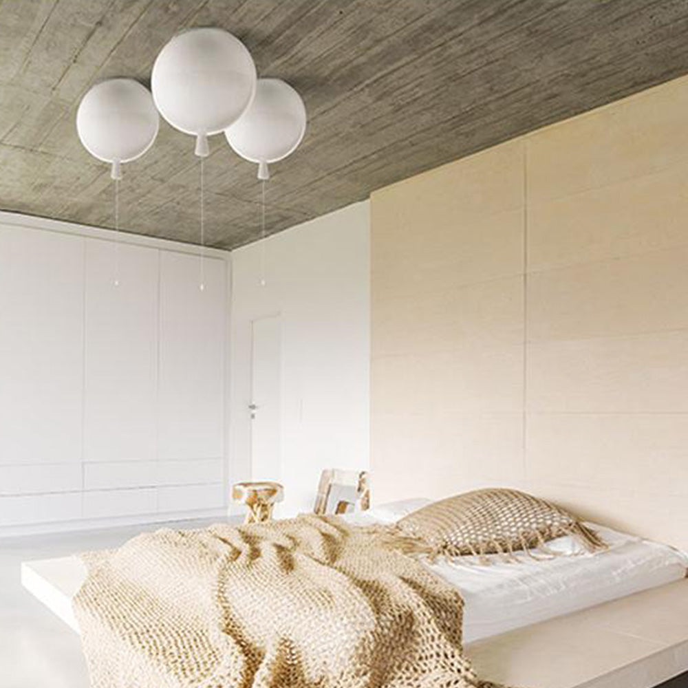 Aria Frosted Balloon Flush Mount Ceiling Light for Children's Room