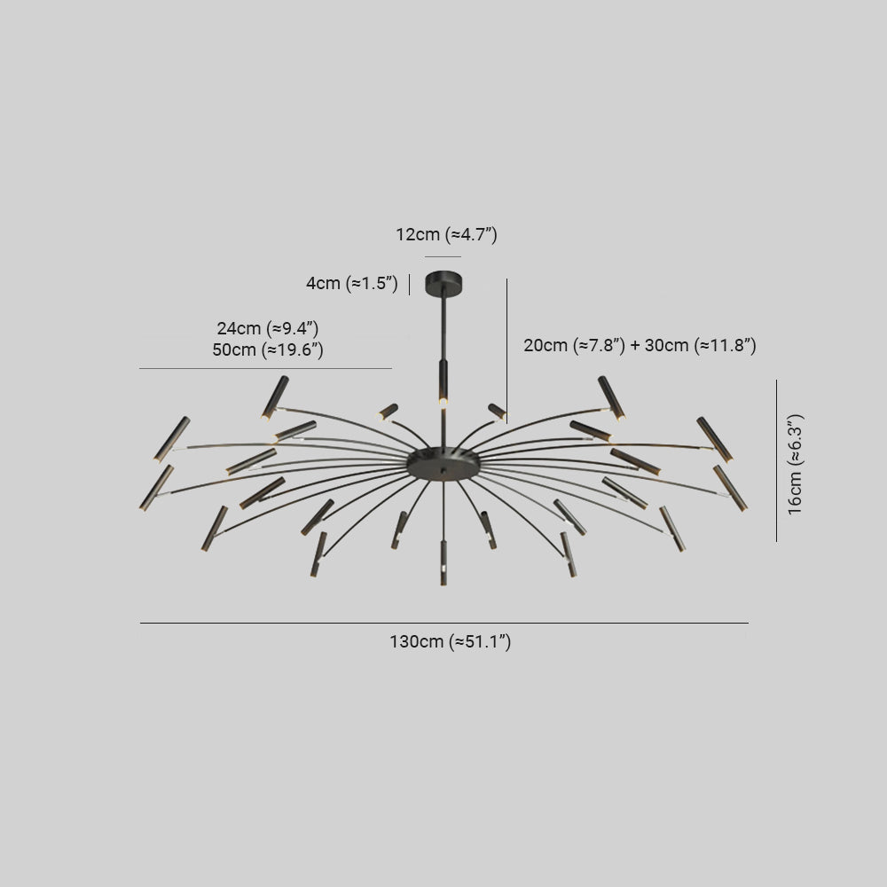 Arisha Modern Blown Linear Chandelier