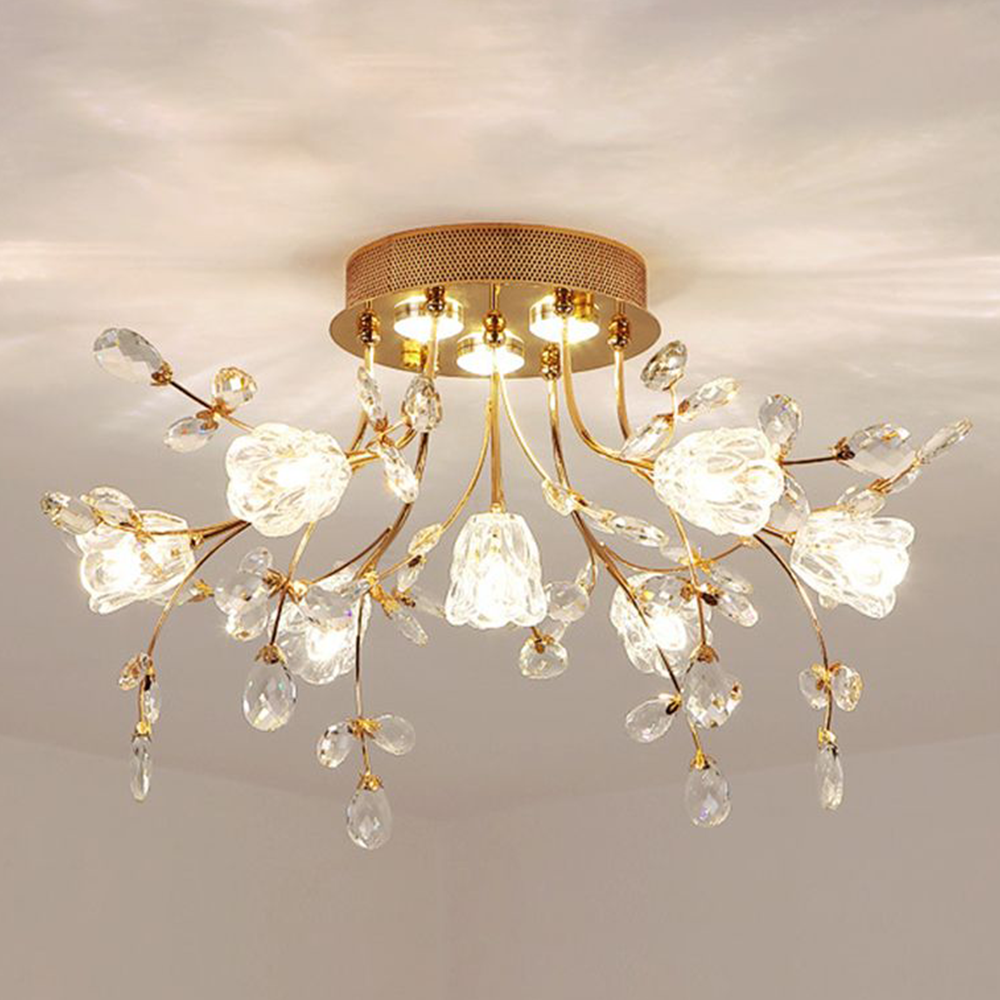 Arisha Art Deco Elegant Flower Flush Mount Ceiling Lights - Letslighting