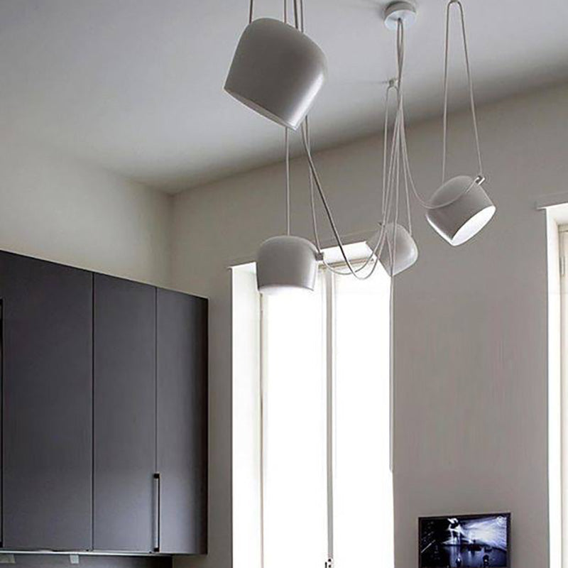 Modern Scandinavian Swag Drum Pendant Light