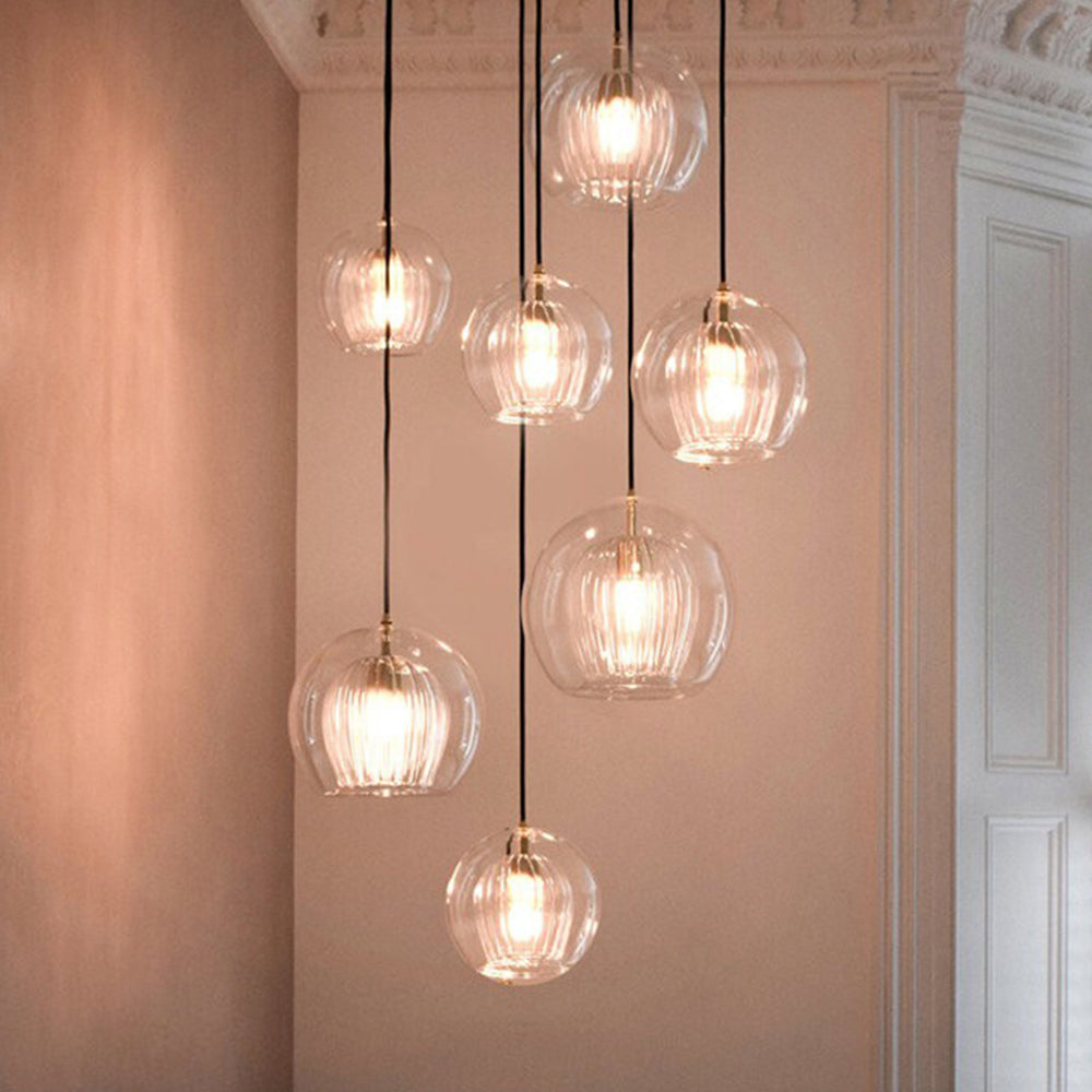 Valentina Nordic Glass Globe Pendant Light Bedroom - Letslighting