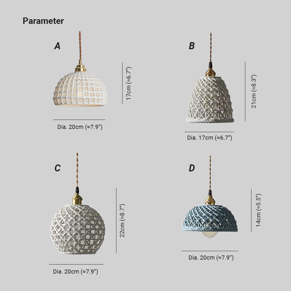 Valentina Modern LED Pendant Light Blue White Bedroom/Kitchen