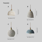 Valentina Modern LED Pendant Light Blue White Bedroom/Kitchen