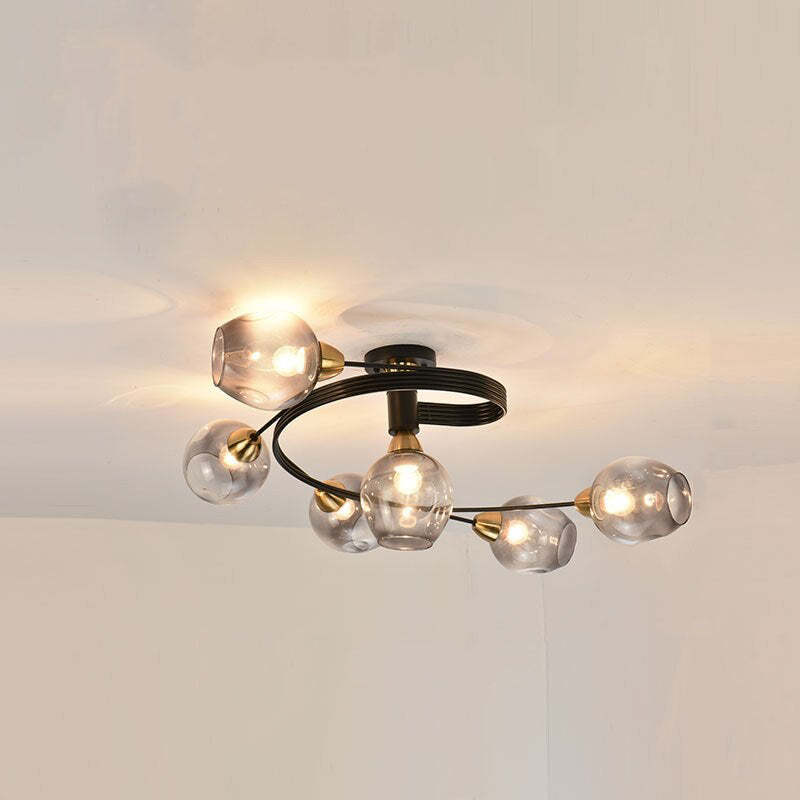 Valentina Flush Mount Ceiling Light Glass Dining Room