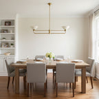 Tallow Modern 2 Light Linear Chandelier  Dining Room