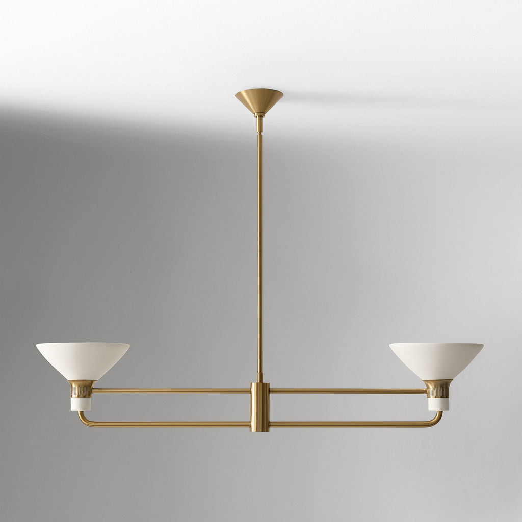 Tallow Modern 2 Light Linear Chandelier  Dining Room
