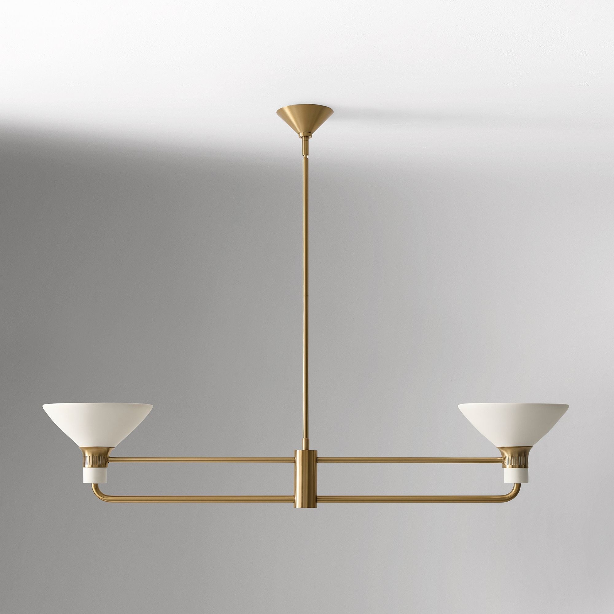 Tallow Modern 2 Light Linear Chandelier  Dining Room