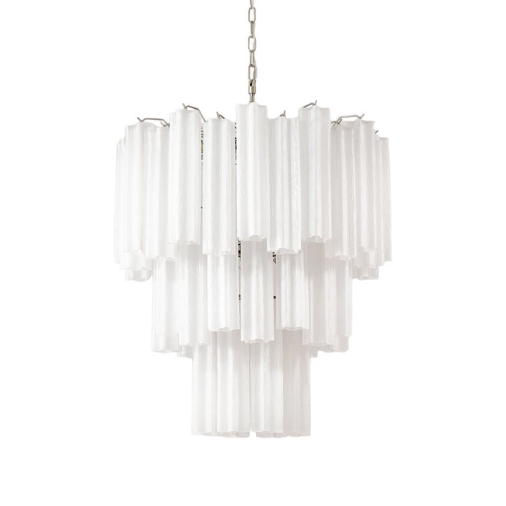 Aurora Chandelier Frosted Glass Tubes Layered Minimalist