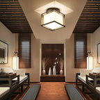 Arisha Modern & Fabric Flush Mount Ceiling Light, 2 Style