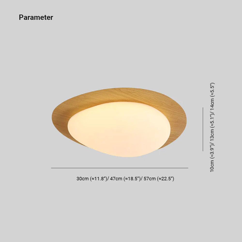 Arisha Flush Mount Ceiling Light Modern, , Walnut/Natural