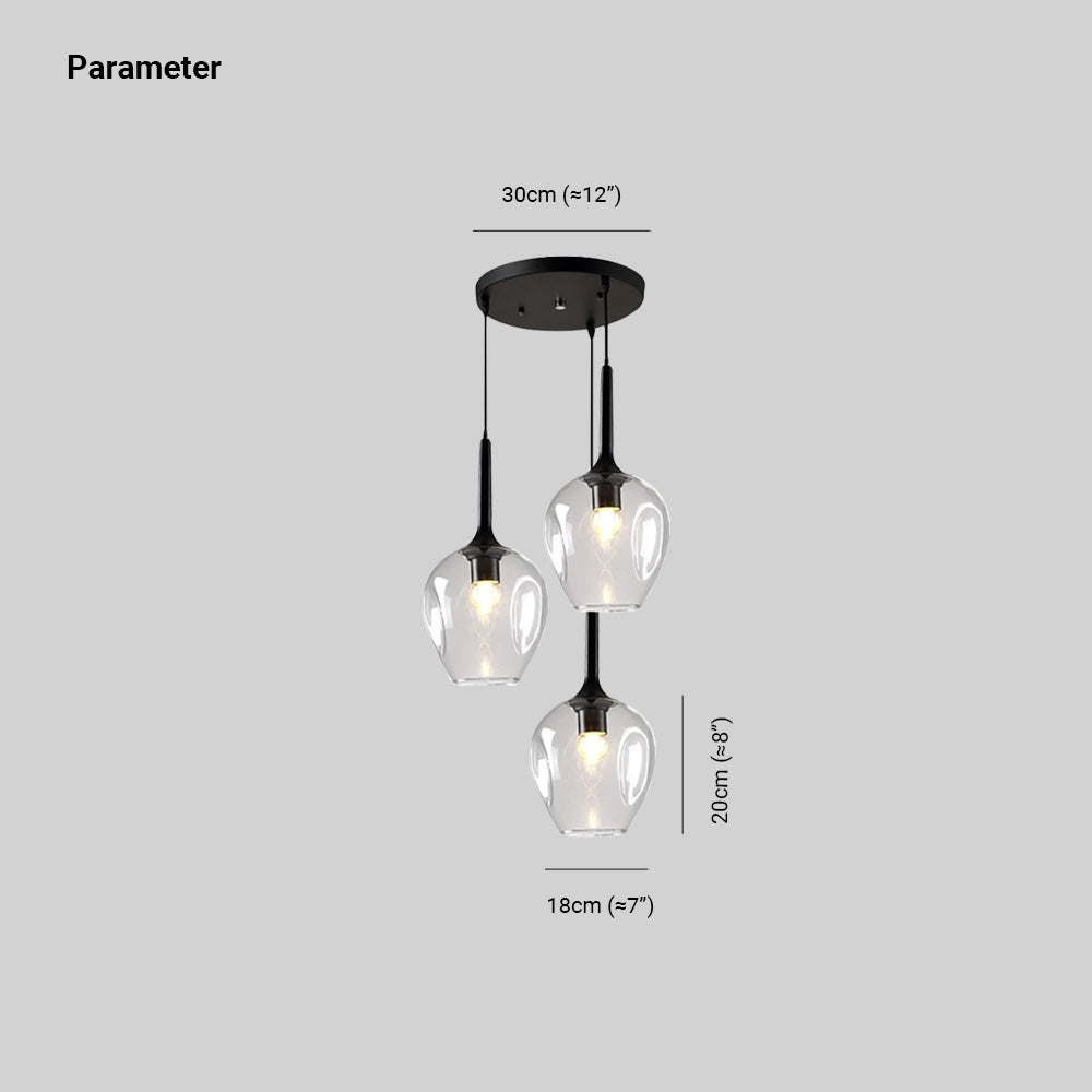 Valentina Nordic Minimalist Cluster Glass Pendant Light