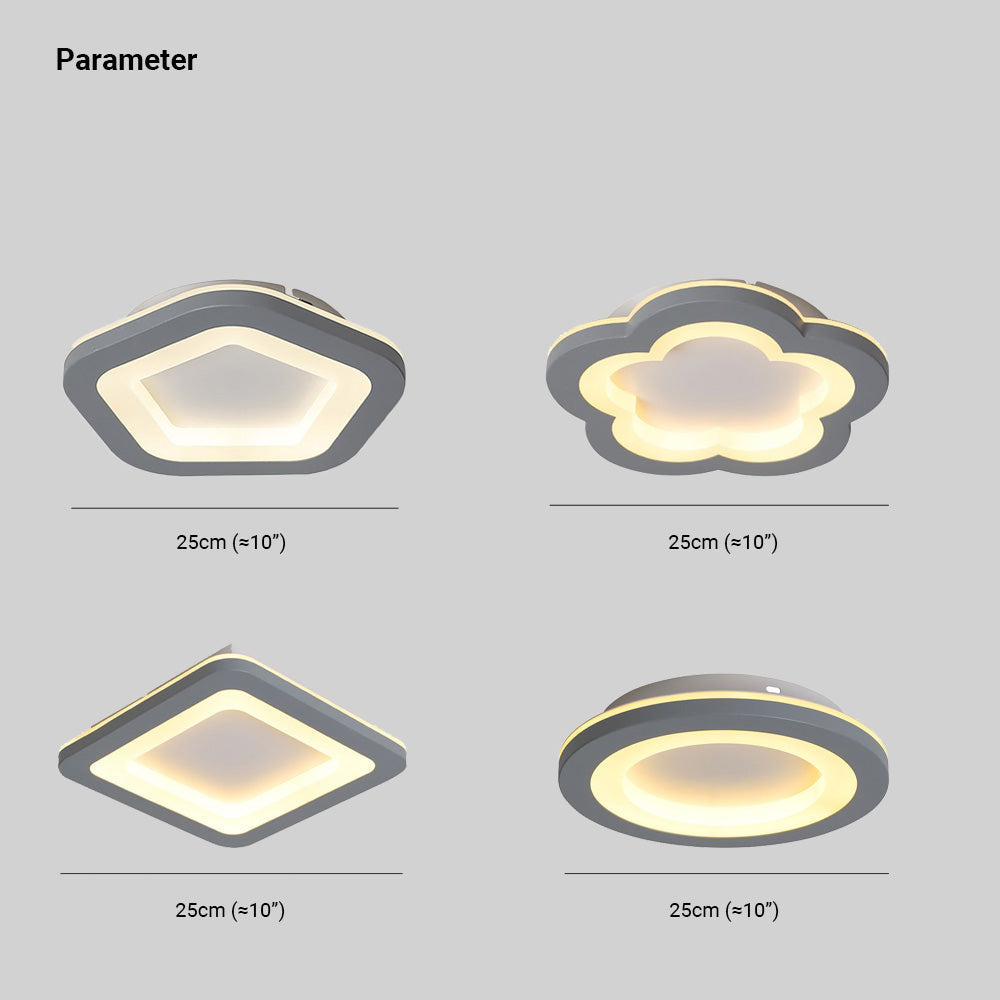 Arisha Modern Flower Flush Mount Ceiling Light Gray
